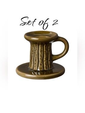 2.3"x3.25" Fall Ceramic Tapers (set of 2) Candle Holder -Hearth & Hand  Magnolia